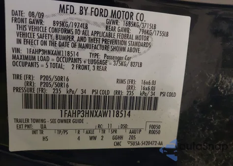 2010 Ford Focus Sel z USA, uszkodzony, nr VIN 1FAHP3HNXAW118514